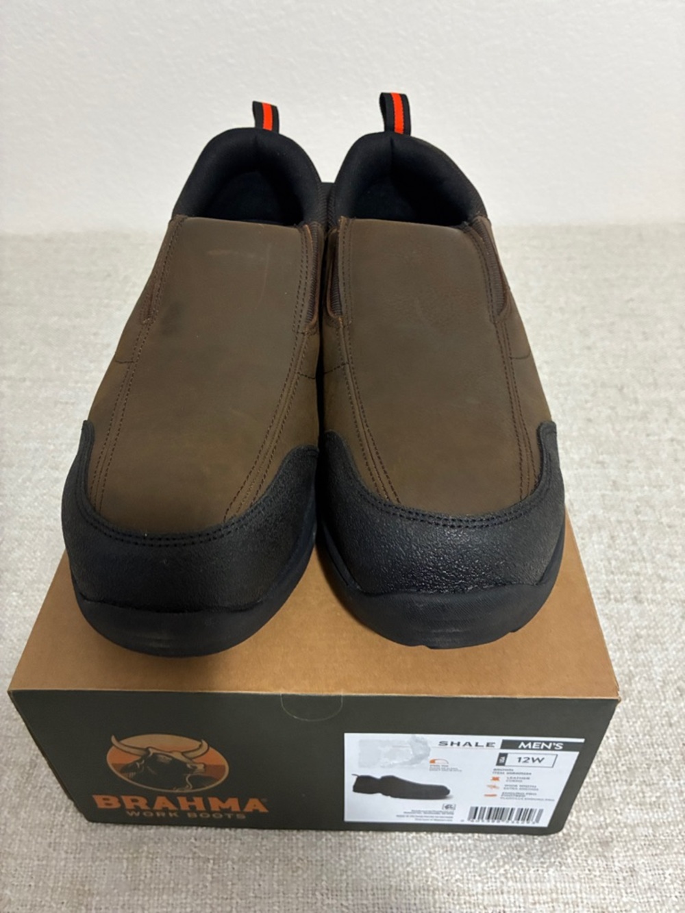 Brahma Shale Steel Toe Work Boots Size 12W  NWT